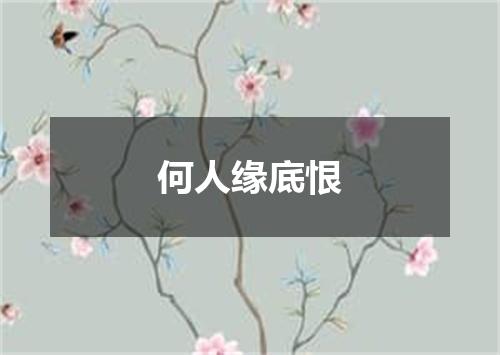 何人缘底恨