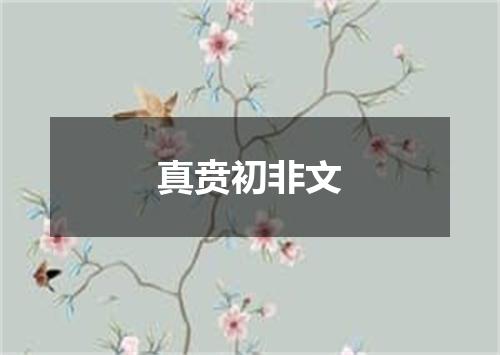 真贲初非文