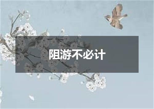阻游不必计