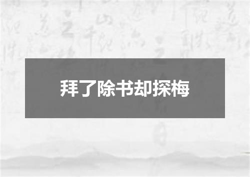 拜了除书却探梅