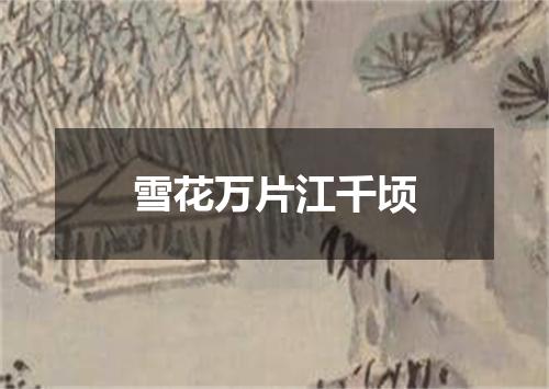 雪花万片江千顷