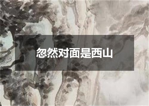 忽然对面是西山