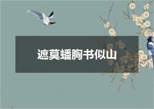遮莫蟠胸书似山