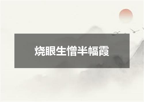 烧眼生憎半幅霞