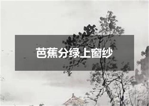 芭蕉分绿上窗纱