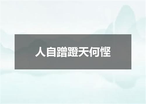 人自蹭蹬天何悭