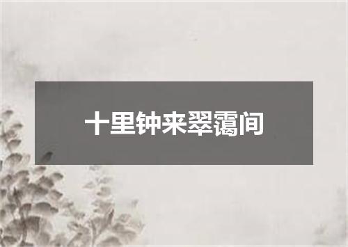 十里钟来翠霭间