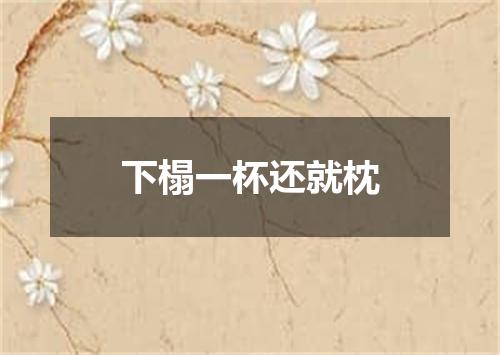 下榻一杯还就枕