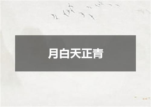 月白天正青