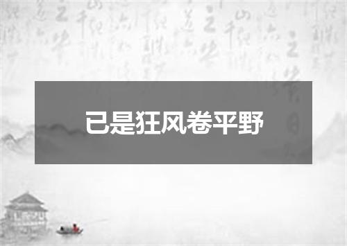 已是狂风卷平野