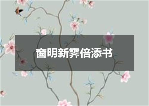 窗明新霁倍添书