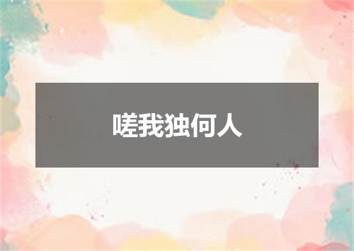 嗟我独何人