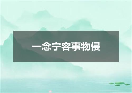 一念宁容事物侵