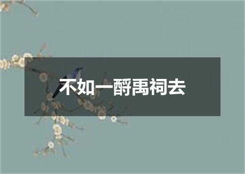 不如一酹禹祠去