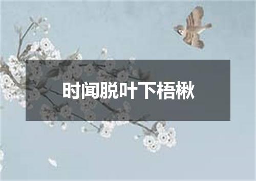 时闻脱叶下梧楸