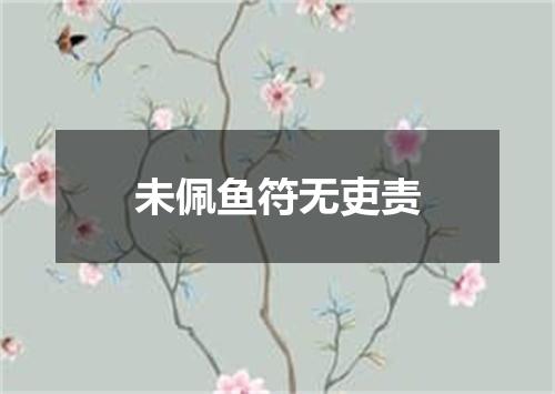 未佩鱼符无吏责