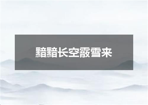 黯黯长空霰雪来
