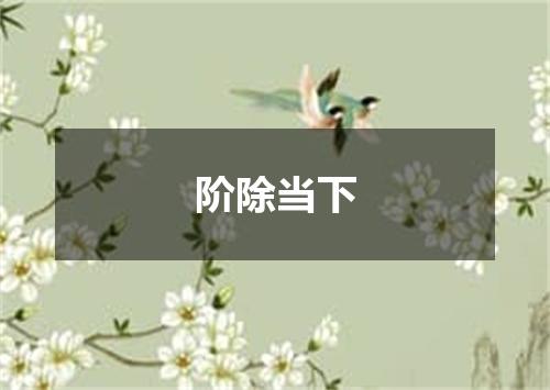 阶除当下