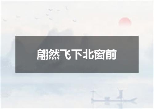 翩然飞下北窗前