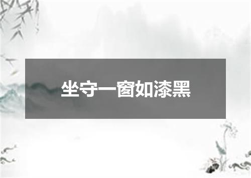 坐守一窗如漆黑