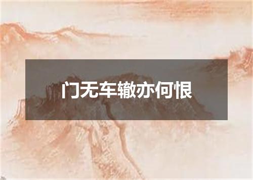 门无车辙亦何恨