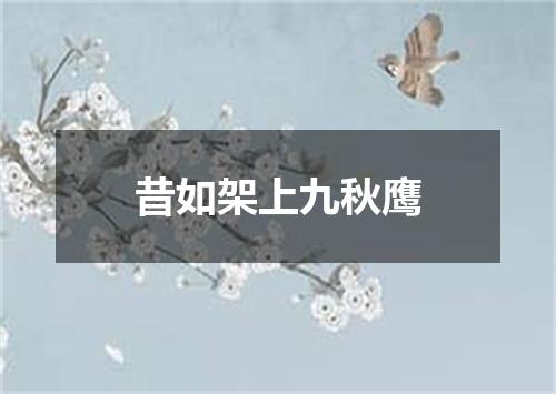 昔如架上九秋鹰