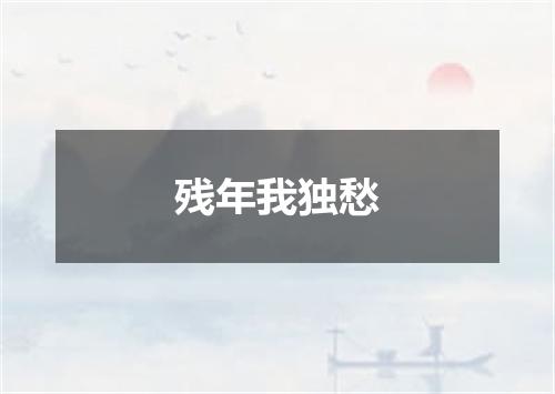 残年我独愁