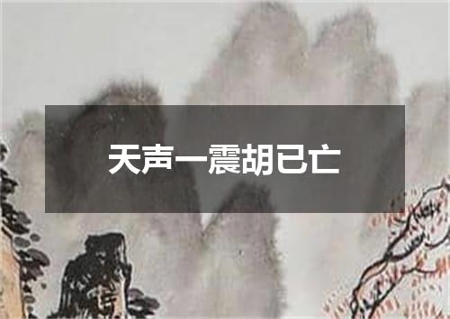 天声一震胡已亡