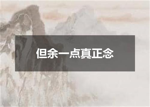 但余一点真正念