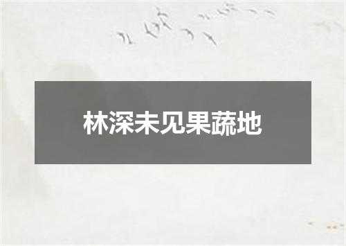林深未见果蔬地