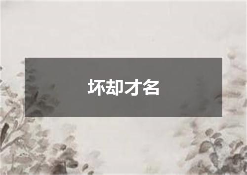 坏却才名