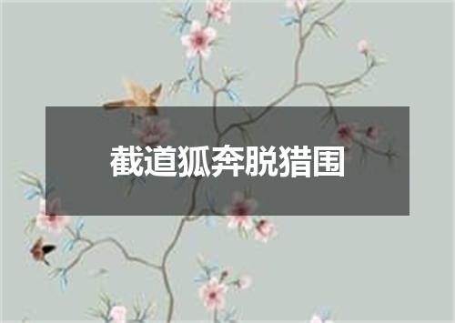 截道狐奔脱猎围