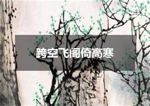 跨空飞阁倚高寒
