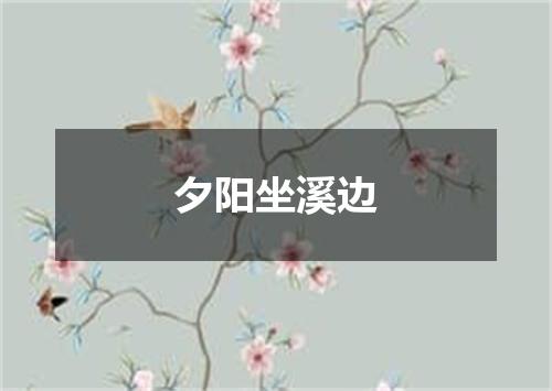夕阳坐溪边