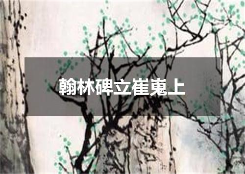 翰林碑立崔嵬上