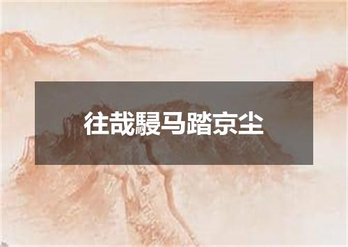 往哉駸马踏京尘