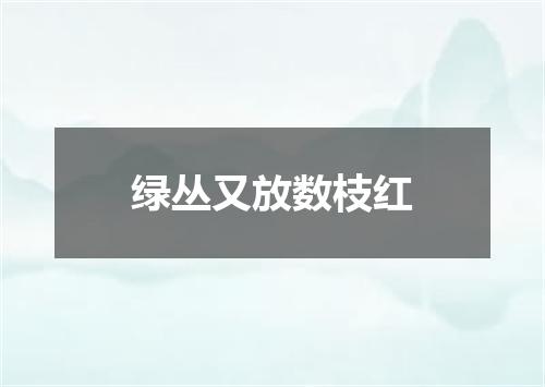 绿丛又放数枝红