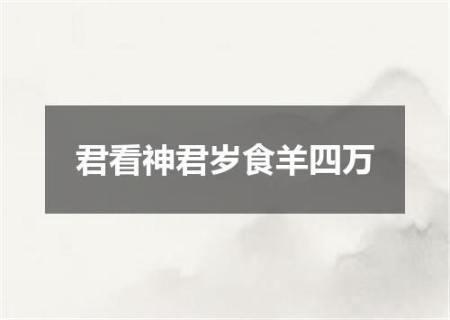 君看神君岁食羊四万