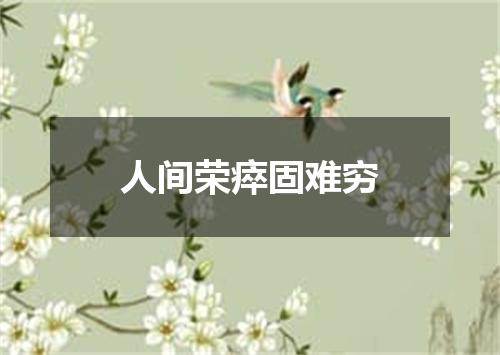 人间荣瘁固难穷