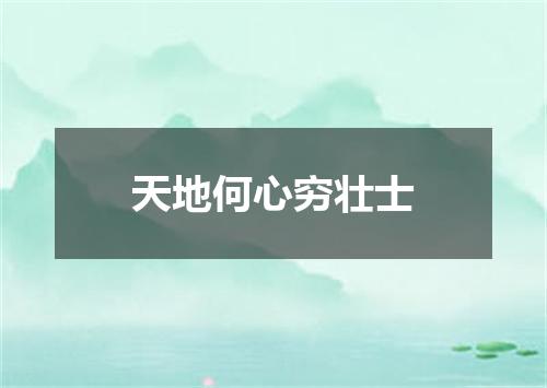 天地何心穷壮士
