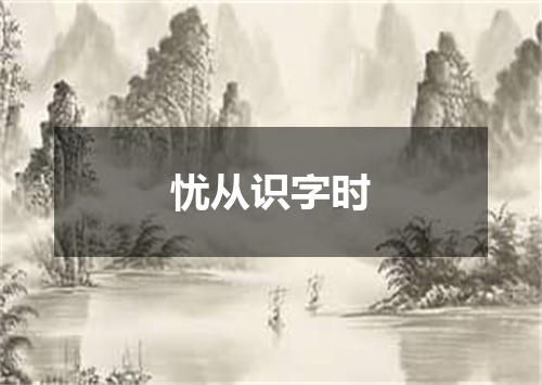 忧从识字时