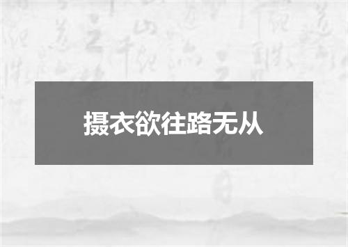 摄衣欲往路无从