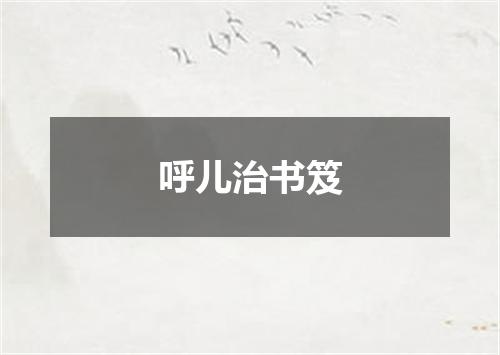 呼儿治书笈