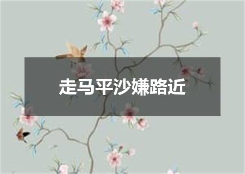 走马平沙嫌路近