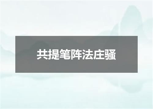 共提笔阵法庄骚
