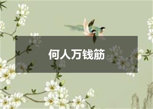 何人万钱筋