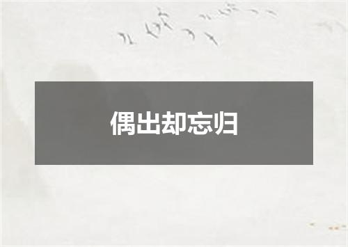 偶出却忘归