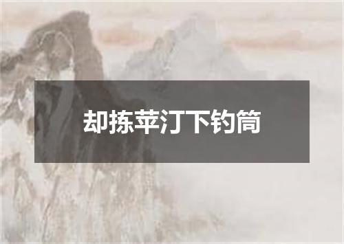 却拣苹汀下钓筒