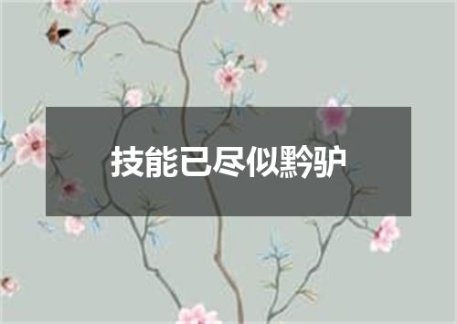 技能已尽似黔驴