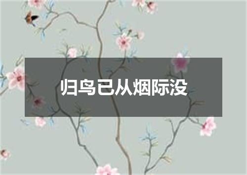 归鸟已从烟际没
